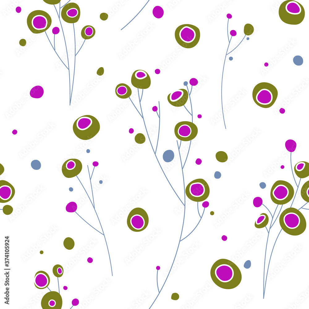 Seamless pattern, abstract geometric flowers, simple shapes, bright colors, white background. For textiles, scrapbook, wrapping paper and wallpaper. Creative style, flat Seamless pattern, abstract geometric flowers, simple shapes, bright colors, white background. For textiles, scrapbook, wrapping paper and wallpaper. Creative style, flat