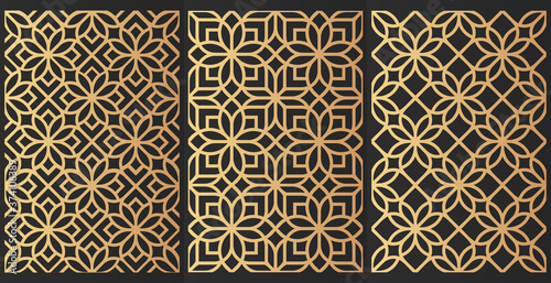 Set of 3 Luxury Ornament Patterns Art Vector