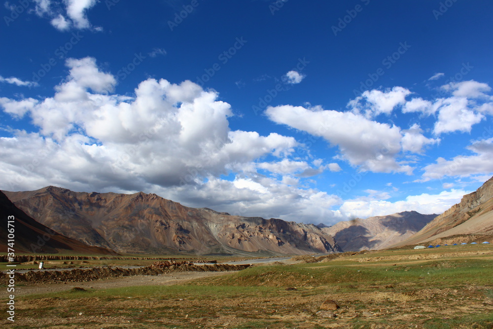 Fototapeta premium landscape with blue sky