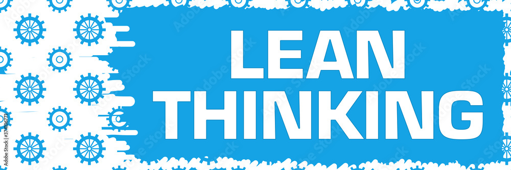 Lean Thinking Blue Gears Scratch Background Horizontal Lean Thinking Blue Gears Scratch Background Horizontal