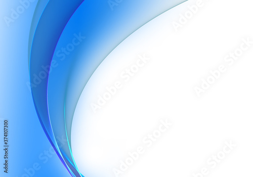 Abstract background waves. White and azure blue abstract background for wallpaper or business card