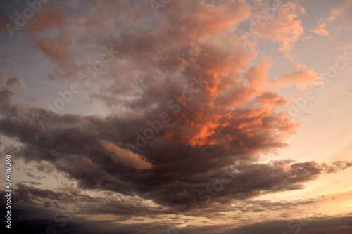 dramatic sunset sky