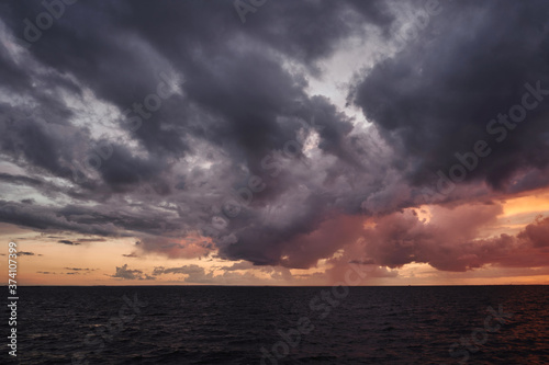 sunset over the sea