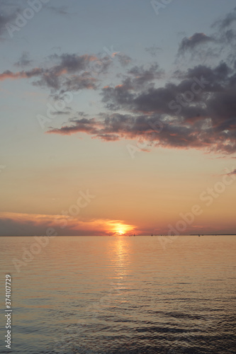 sunset over the sea