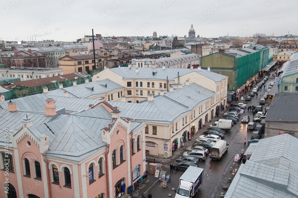 Winter cityscape of Saint Petersburg