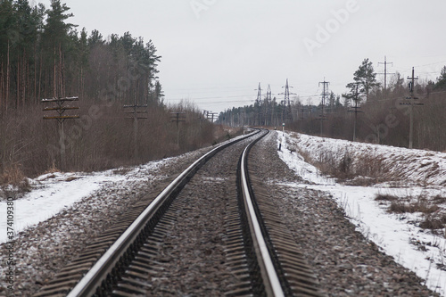winter railroad landscape