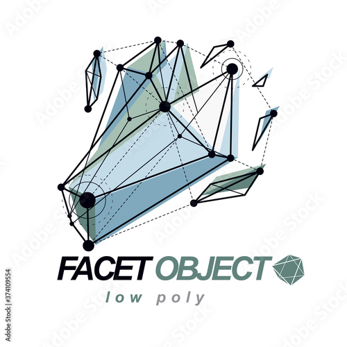 Abstract vector 3d mesh pol...