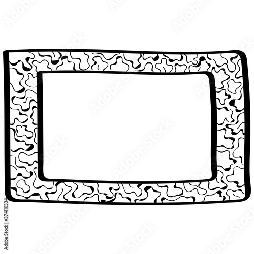 
Hand drawn vector of square frame, editable style 
