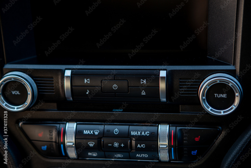 Fototapeta premium beautiful red car on the street