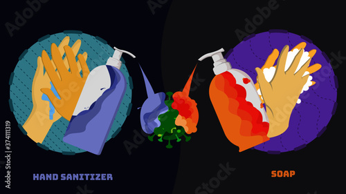 Which one is best between hand sanitizer and soap to keep our hand clean?