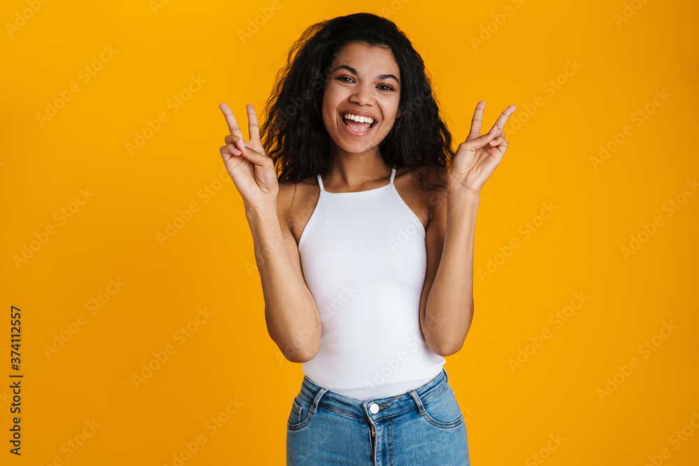 Attractive happy young african woman Attractive happy young african woman