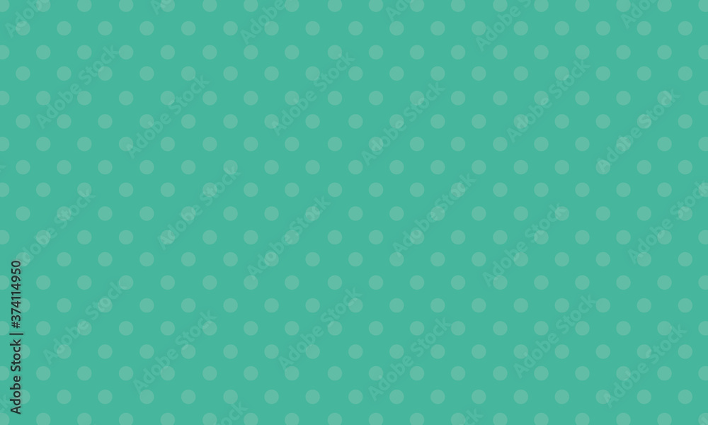 Faded white circle grid pattern on green background vector