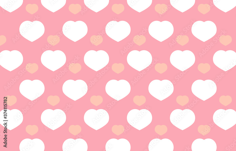 Illustration Vector Graphic Of Love Seamless Pattern, Suitable For Love Or Valentine's Day Themed Backgrounds
