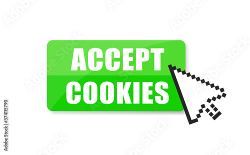 Accept cookies vector icon