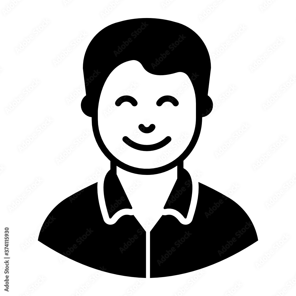 Accountant icon in modern solid style, businessman
Accountant icon in modern solid style, businessman