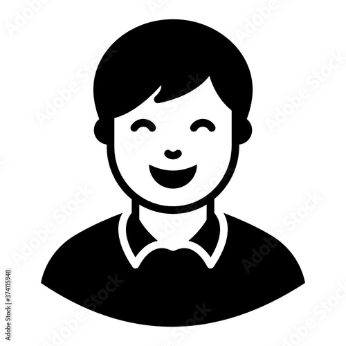  Smiling avatar vector style, jolly adult concept 