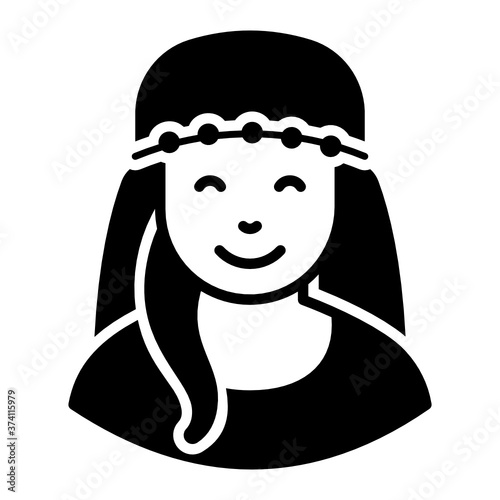
Design of astrologist solid , female having space knowledge 
