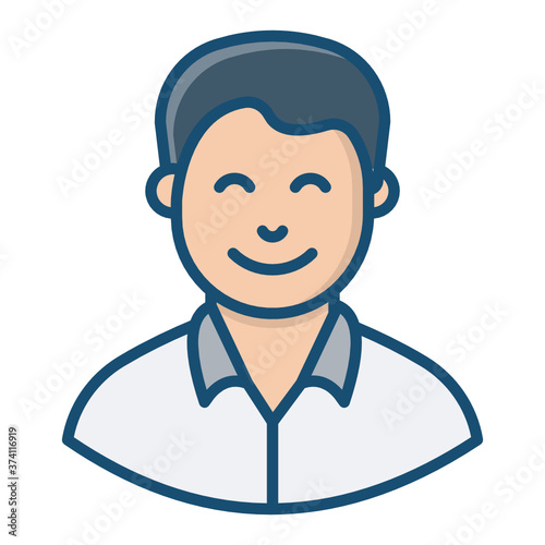 
Accountant icon in modern flat style, businessman
