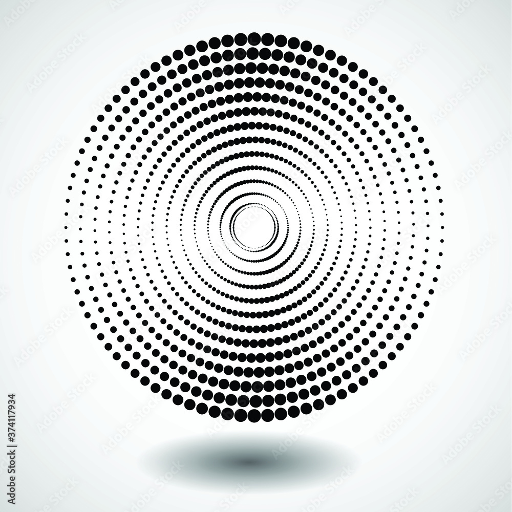 Halftone dots in circle form. round logo . vector dotted frame . design element Halftone dots in circle form. round logo . vector dotted frame . design element