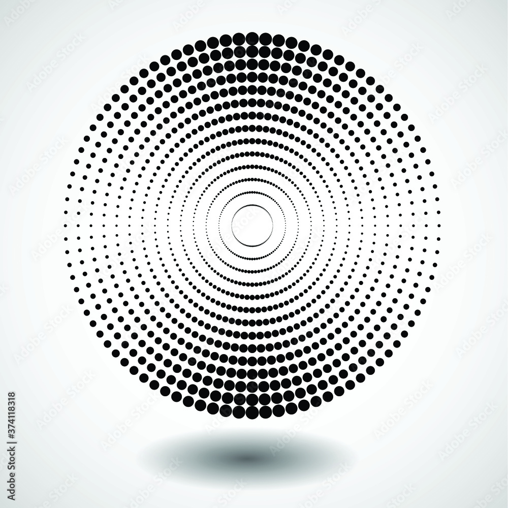 Halftone dots in circle form. round logo . vector dotted frame . design element Halftone dots in circle form. round logo . vector dotted frame . design element