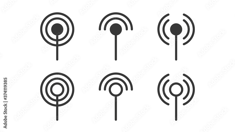 Antenna icons set isolated on white background. Vector illustration
Antenna icons set isolated on white background. Vector illustration