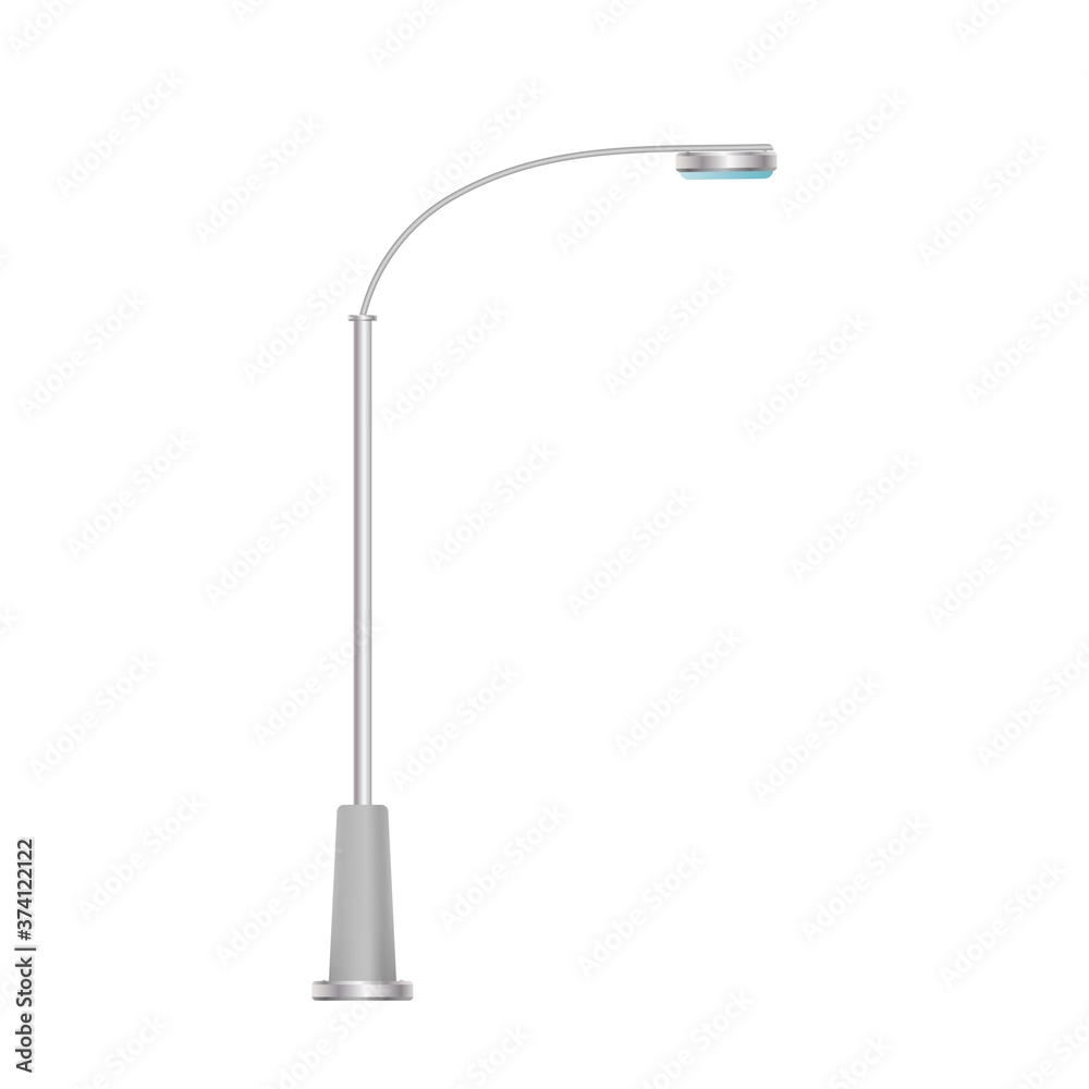 Street lamp. Metal lamppost. Realistic vector. Street lamp. Metal lamppost. Realistic vector.