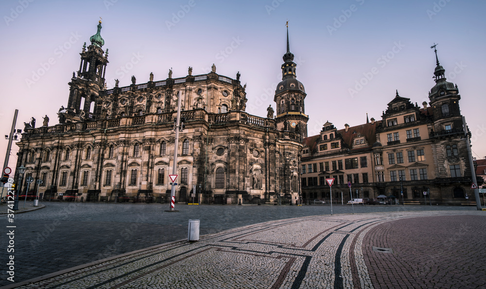 Twilight  low angle view  no people of Dresden Germany