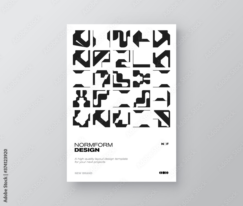 Post-Modern Poster Design Vector Cover Mockup Post-Modern Poster Design Vector Cover Mockup