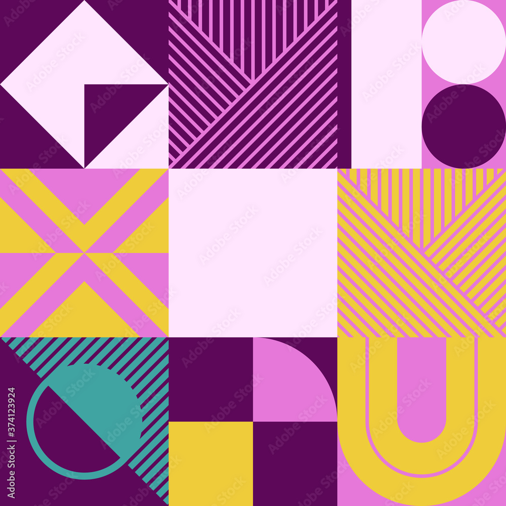 Obraz premium Colorful Geometric Vector Pattern Design