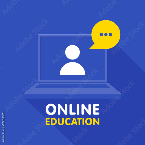 Online education resources vector line icon, online learning courses, distant education, e-learning tutorials