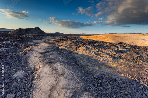 View of the Krafla lava fields, northern Iceland. photo