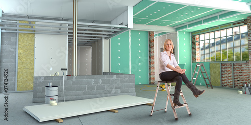 Femal interior architect