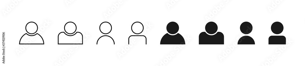 People vector icons. Person. Avatar icons. User icon, isolated. Person in line flat design. Vector illustration People vector icons. Person. Avatar icons. User icon, isolated. Person in line flat design. Vector illustration