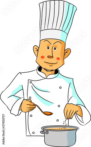 chef with a pan