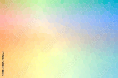 Wallpaper Mural Abstract illustration of blue, orange Small Hexagon background Torontodigital.ca