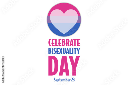 Celebrate Bisexuality Day. Holiday concept. Template for background, banner, card, poster with text inscription. Vector EPS10 illustration.