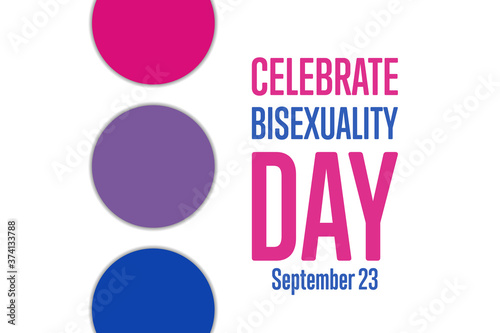 Celebrate Bisexuality Day. Holiday concept. Template for background, banner, card, poster with text inscription. Vector EPS10 illustration.