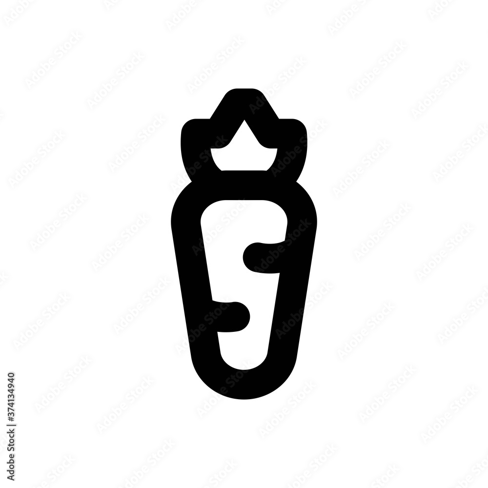 Carrot Line Icon - Vector Illustration Carrot Line Icon - Vector Illustration