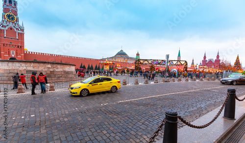 Photography Moscow, Russia - Dec 29, 2019: New year in the Russian capital