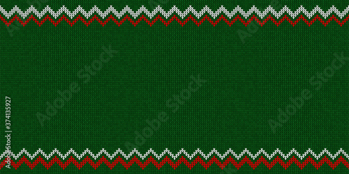 Merry Christmas Happy New Year border frame scandinavian ornaments