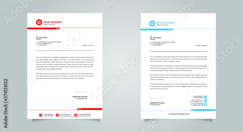 Business style letter head templates for your project design, Vector illustration