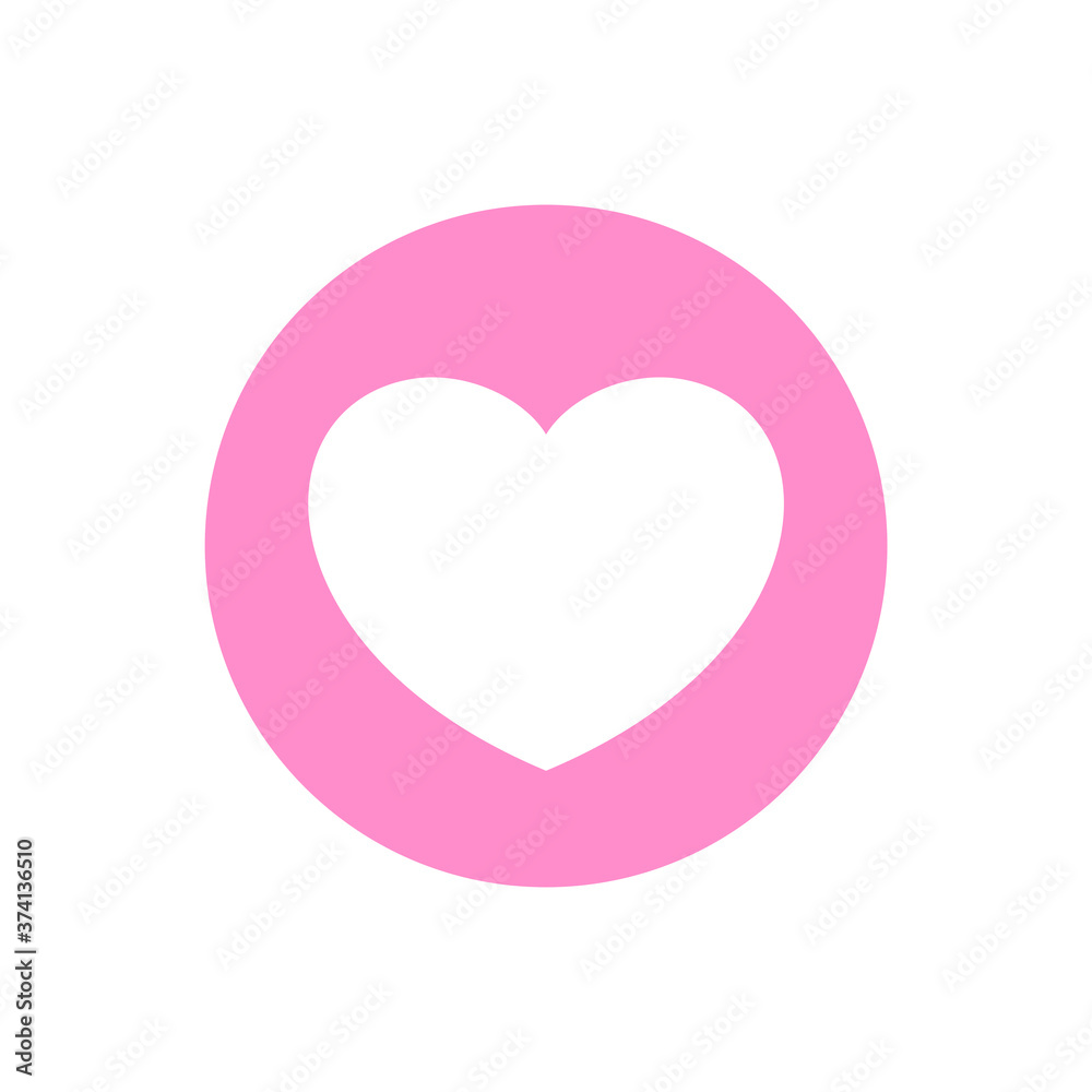 heart shape icon simple in circle pink, heart symbol for button graphic, passion or romantic icon, heart shape element sign for valentine's day and wedding card, happy love symbol isolated on white heart shape icon simple in circle pink, heart symbol for button graphic, passion or romantic icon, heart shape element sign for valentine's day and wedding card, happy love symbol isolated on white