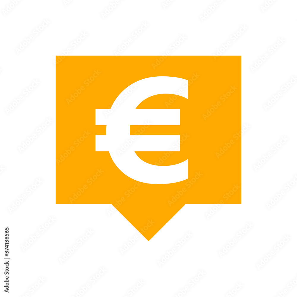 euro currency symbol in speech bubble square orange for icon, euro money for app symbol, simple flat euro money, currency digital euro coin for financial concept euro currency symbol in speech bubble square orange for icon, euro money for app symbol, simple flat euro money, currency digital euro coin for financial concept
