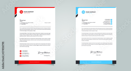 Business style letter head templates for your project design, Vector illustration