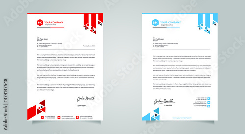 Business style letter head templates for your project design, Vector illustration