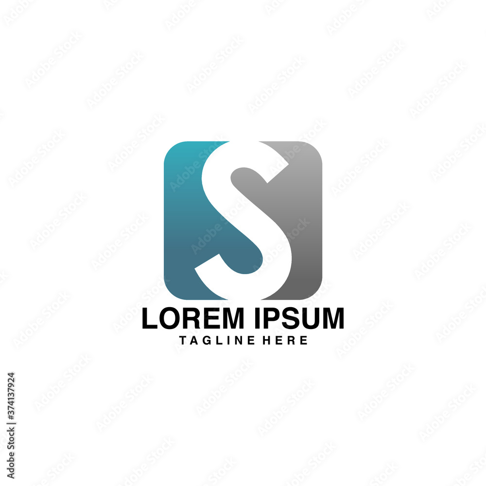 S Logo.S Letter Icon Design Vector Illustration.
