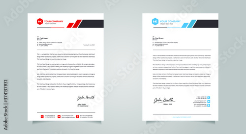 Business style letter head templates for your project design, Vector illustration