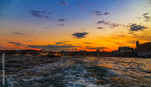 Sunset over Istanbul Turkey