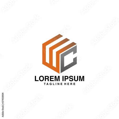 Wc logo concept, business logo, wc logo monogram
