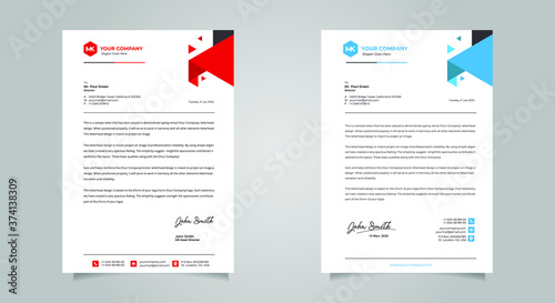 Business style letter head templates for your project design, Vector illustration